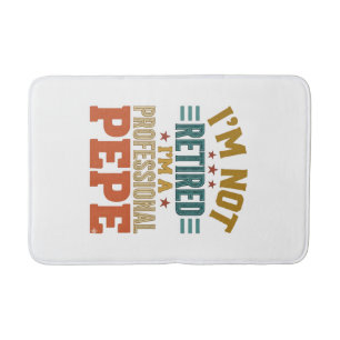 Professionele Pepe-pensionering Vintage typografie Badmat