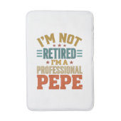Professionele Pepe-pensionering Vintage typografie Badmat (Voorkant Verticaal)