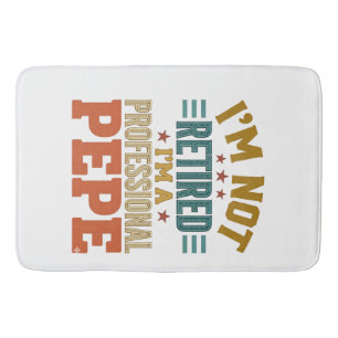 Professionele Pepe-pensionering Vintage typografie Badmat