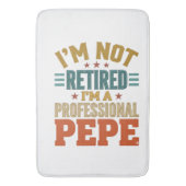 Professionele Pepe-pensionering Vintage typografie Badmat (Voorkant Verticaal)
