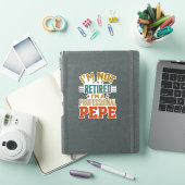 Professionele Pepe-pensionering Vintage typografie Sticker (iPad Cover)
