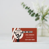 Professionele Personal Trainer Fitness Instructor Visitekaartje (Staand voorkant)