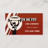 Professionele Personal Trainer Fitness Instructor Visitekaartje (Voorkant)