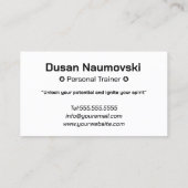 Professionele Personal Trainer Fitness & Voeding Visitekaartje (Achterkant)