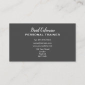 Professionele Personal Trainer Gym Fitness Coach Visitekaartje (Achterkant)