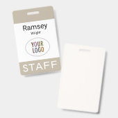 Professionele Personeel Naam Badge Clip Reel Lanya (Voor- en achterkant)