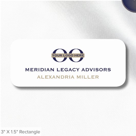 Professionele Personeel Naam Tag met Bedrijf Logo