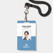 Professionele personeelsauswizen voor bedrijven badge (Voorzijde met lanyard)