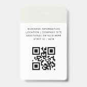 Professionele Personeelsfoto Identiteit Design Badge (Achterkant)