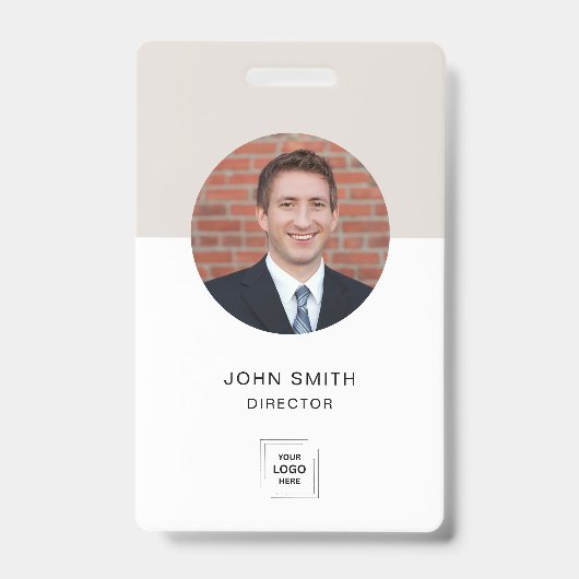 Professionele Personeelsfoto Identiteit Design Badge (Voorzijde)