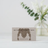 Professionele persoonlijke trainer/Bodybuildkaart Visitekaartje (Staand voorkant)