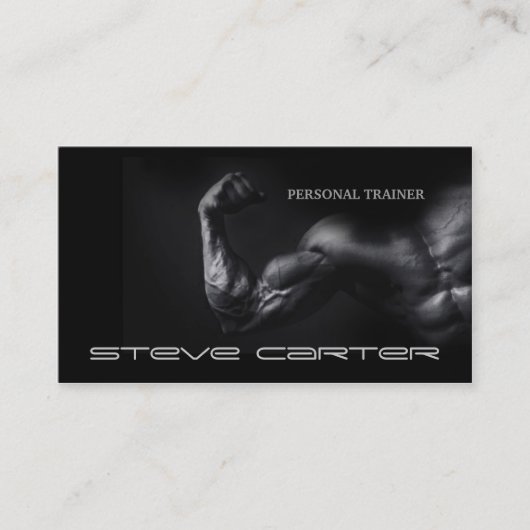 Professionele persoonlijke trainer/Bodybuildkaart Visitekaartje (Voorkant)