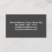 Professionele persoonlijke trainer/fitnesskaart visitekaartje (Achterkant)