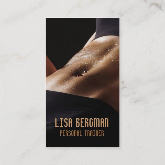 Professionele persoonlijke trainer/fitnesskaart visitekaartje (Voorkant)