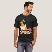 Professionele Pet Sitter - Hond Walker T-shirt (Voorkant volledig)