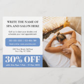 Professionele Photo Massage Therapeut Korting Flyer (Voorkant)