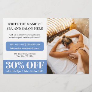 Professionele Photo Massage Therapeut Korting Flyer