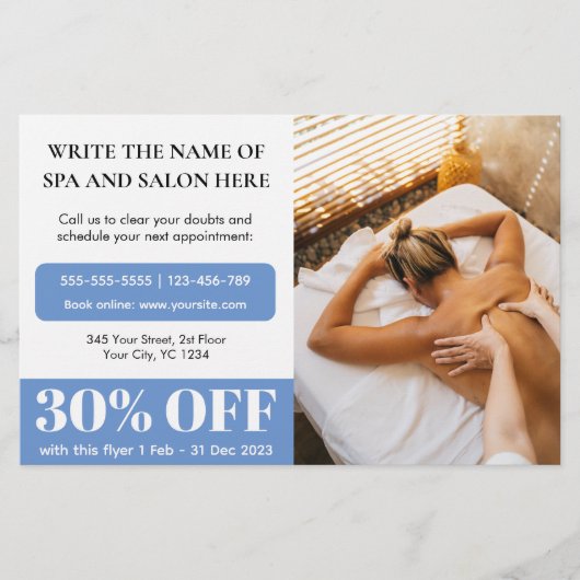 Professionele Photo Massage Therapeut Korting Flyer (Voorkant)