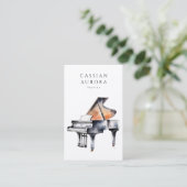 Professionele pianist en pianoleraar visitekaartje (Staand voorkant)
