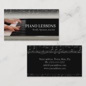 Professionele Pianomuziekleraar Kaart Visitekaartje (Voorkant / Achterkant)