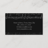 Professionele Pianomuziekleraar Kaart Visitekaartje (Achterkant)