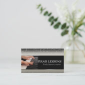 Professionele Pianomuziekleraar Kaart Visitekaartje (Staand voorkant)
