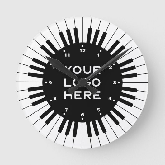Professionele pianotoetsen met persoonlijke Logo Ronde Klok (Voorkant)