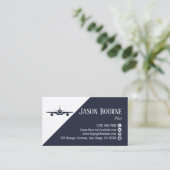 Professionele piloot Luchtvaartmaatschappij Navy B Visitekaartje (Staand voorkant)