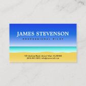 Professionele piloot Schilderachtig vluchten Visit Visitekaartje (Achterkant)