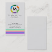 Professionele Plain Elegant Modern Eenvoudig Hexag Visitekaartje (Voorkant / Achterkant)