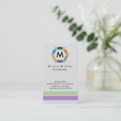 Professionele Plain Elegant Modern Eenvoudig Hexag Visitekaartje (Staand voorkant)