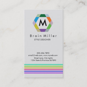Professionele Plain Elegant Modern Eenvoudig Hexag Visitekaartje