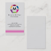 Professionele Plain Elegant Modern Eenvoudig Hexag Visitekaartje (Voorkant / Achterkant)