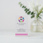 Professionele Plain Elegant Modern Eenvoudig Hexag Visitekaartje (Staand voorkant)
