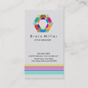 Professionele Plain Elegant Modern Eenvoudig Hexag Visitekaartje