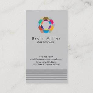 Professionele Plain Elegant Modern Eenvoudig Hexag Visitekaartje