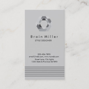 Professionele Plain Elegant Modern Eenvoudig Hexag Visitekaartje