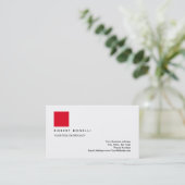 Professionele Plain Exclusief Modern Rood Wit Visitekaartje (Staand voorkant)