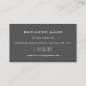 Professionele Plain Grey Elegant en Modern Visitekaartje (Achterkant)
