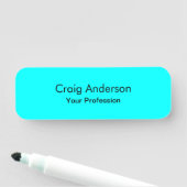 Professionele Plain Modern Elegant Cyaan Blauw Chi Naamplaatje (In situ)