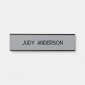Professionele Plain Modern Elegant Grijs Deurbordje (Voorkant)