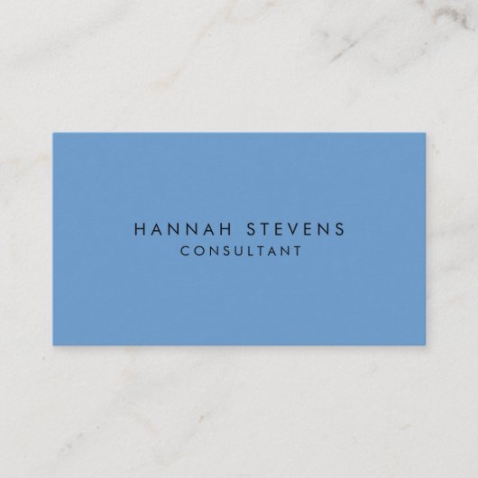 Professionele Plain Modern Minimalistisch Grijs Bl Visitekaartje (Voorkant)