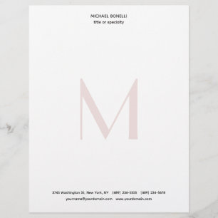 Professionele Plain Moderne Minimalistische Monogr Briefhoofd