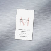 Professionele Plain Moderne Minimalistische Monogr Magnetisch Visitekaartje (Voorbeeld)