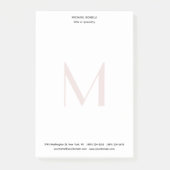 Professionele Plain Moderne Minimalistische Monogr Post-it® Notes (Voorkant)