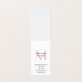 Professionele Plain Moderne Minimalistische Monogr Visitekaartje (Buitenkant ongevouwen)