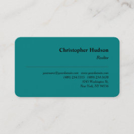Professionele Plain Realtor Vastgoed Blauwgroen Bl Visitekaartje