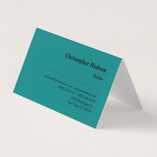 Professionele Plain Realtor Vastgoed Blauwgroen Bl Visitekaartje