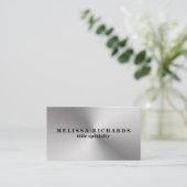 Professionele platte, metalen look visitekaartje (Staand voorkant)