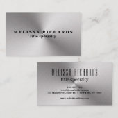 Professionele platte, metalen look visitekaartje (Voorkant / Achterkant)